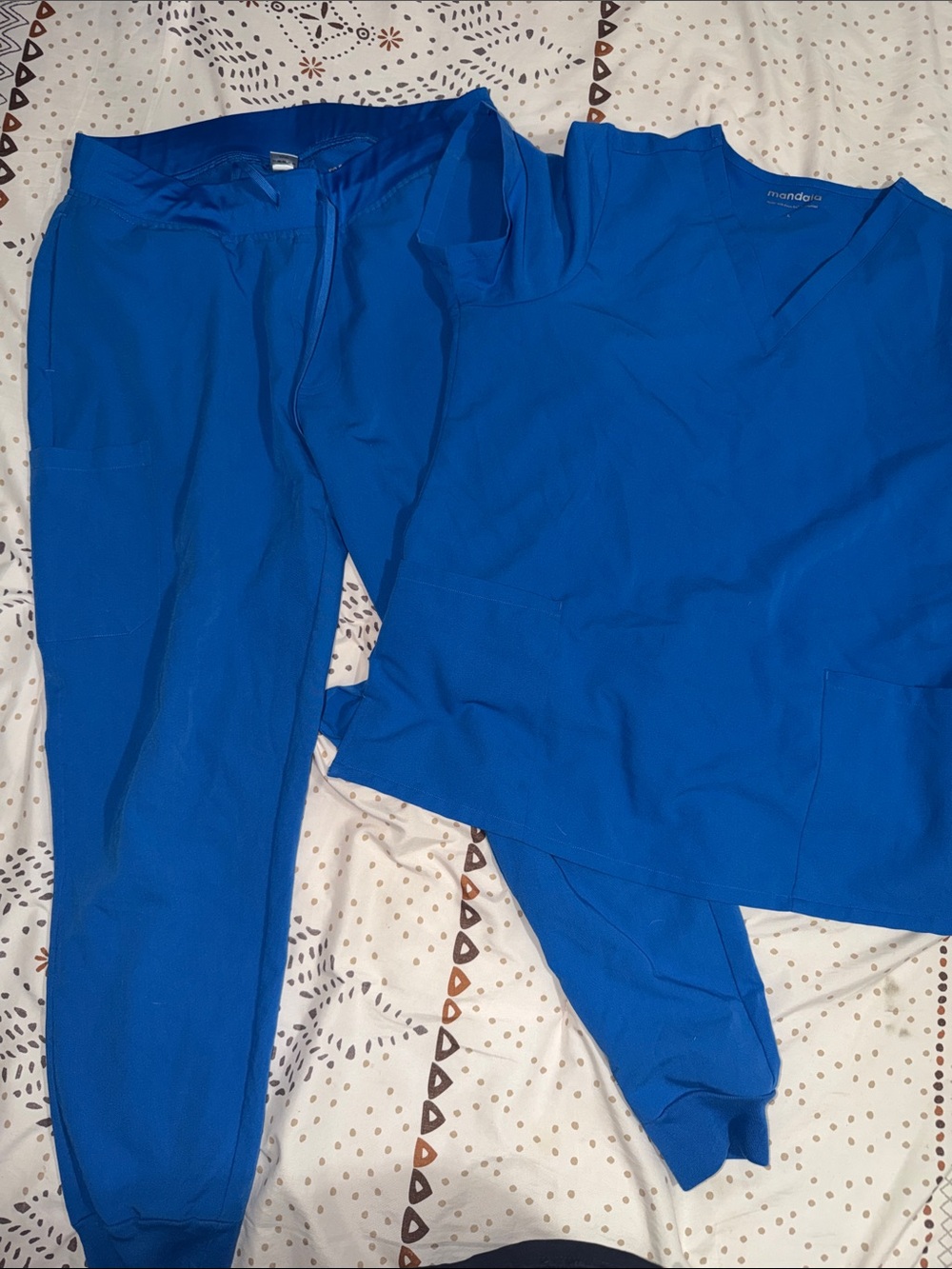 Medline Blue Women’s Scrub Top and Jogger Set